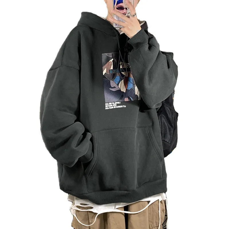 Sweatshirt Trendy INS Loose Hooded CHIC Thick Thick Tops Outerwear