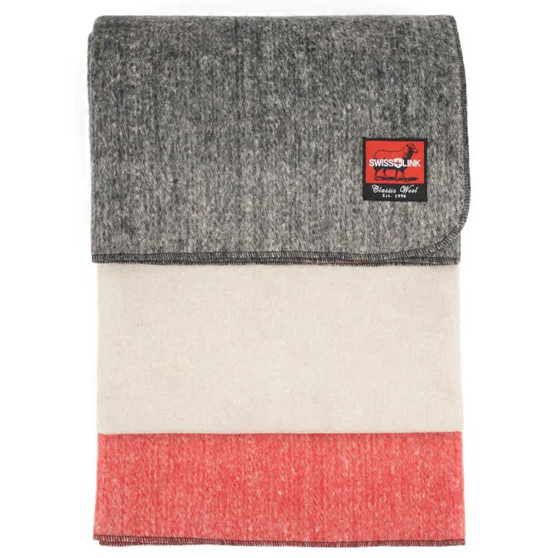 Swiss Link | Classic Wool Blanket | Crimson Point
