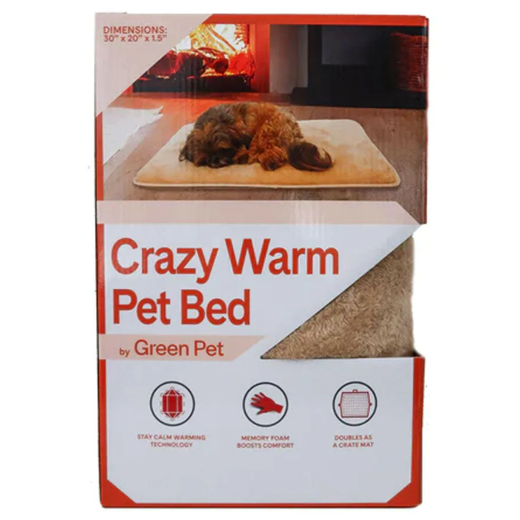 The Green Pet Shop Crazy Warm Pet Bed, One size, Hazelnut