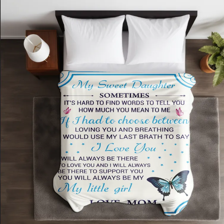 To My Sweet Daughter | FLM Arctic Fleece Blanket 50x60