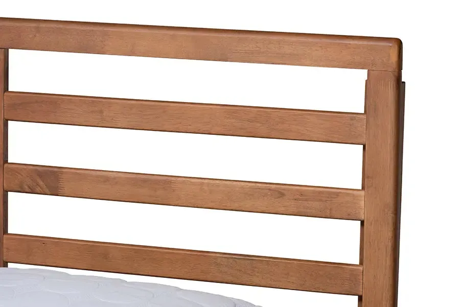 Worcester Ash Walnut Finished Wood Platform Bed (Queen)
